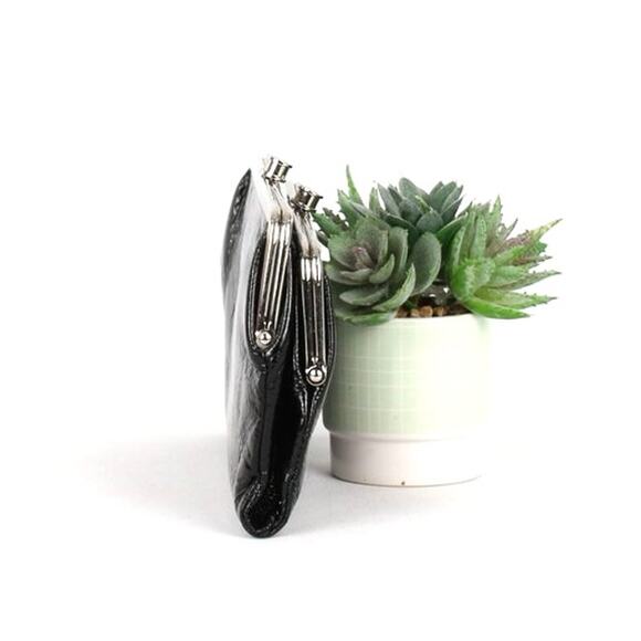 Hobo Lauren Black Patent Leather Wallet / Clutch - Picture 4 of 9